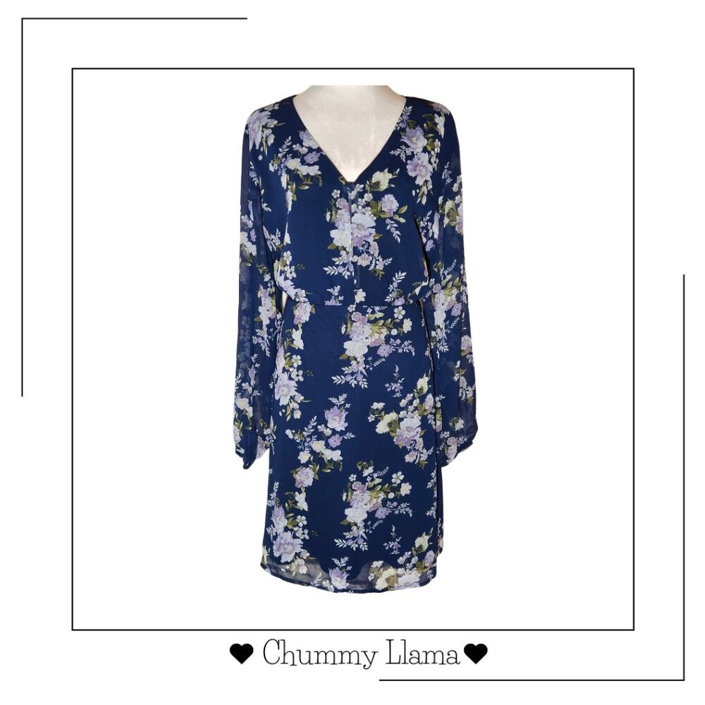 Mason & Belle Boho Floral Long Sleeve Dress – Size XXL, Flowy & Chic
